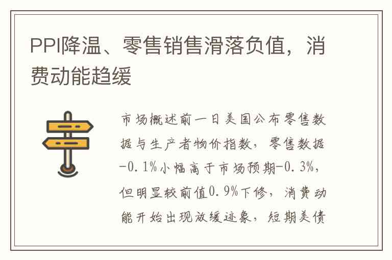 PPI降温、零售销售滑落负值，消费动能趋缓